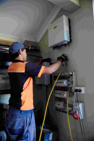 install the inverter and meter box